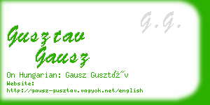 gusztav gausz business card